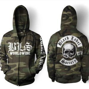 Black Label Society Worldwide Camo 3D Zip Hoodie