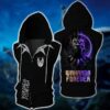 Black Panther Marvel Sleeveless Vest Zip Hoodie