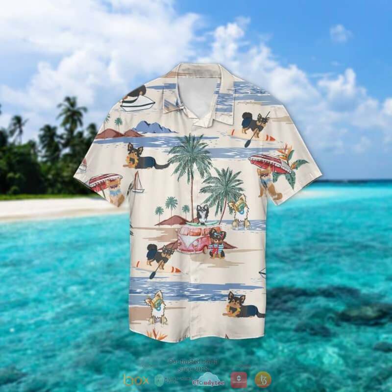 Black Poodle Summer Beach Hawaiian Shirt Black Poodle Summer Beach Hawaiian Shirt