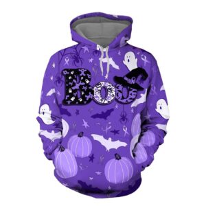 Boo Pumpkin Halloween Pancreatic Cancer Awareness 3D Shirt