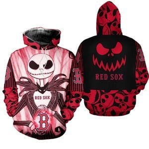 Boston Red Sox Jack Skellington Halloween 3D All Over Print Hoodie Boston Red Sox Jack Skellington Halloween 3D All Over Print Hoodie
