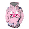 Breast Cancer Awareness Boo And Bees 3D Hoodie And Shirt