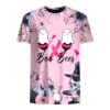 Breast Cancer Awareness Halloween Boo Bees Skull 3D Shirt