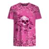 Breast Cancer Awareness Skull Flowers 3D Shirt