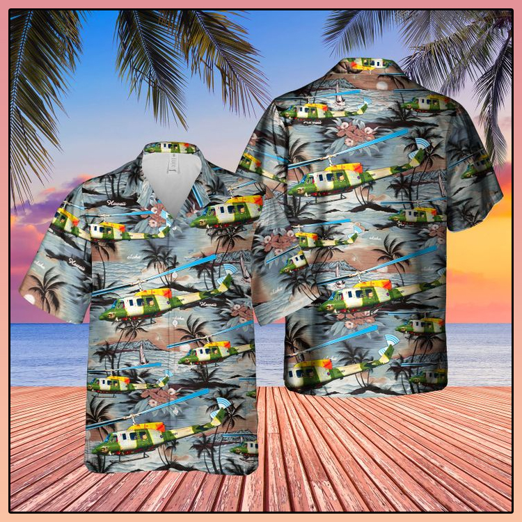 British Army Bell 212 Helicopter Hawaiian Shirt British Army Bell 212 Helicopter Hawaiian Shirt