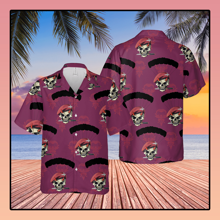 British Army Parachute Red Devils Hawaiian Shirt British Army Parachute Red Devils Hawaiian Shirt