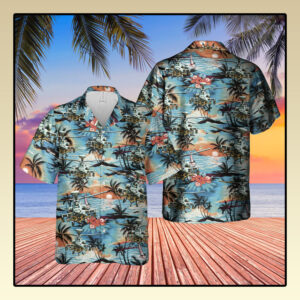 British Army Westland Wah-64 Apache Hawaiian Shirt