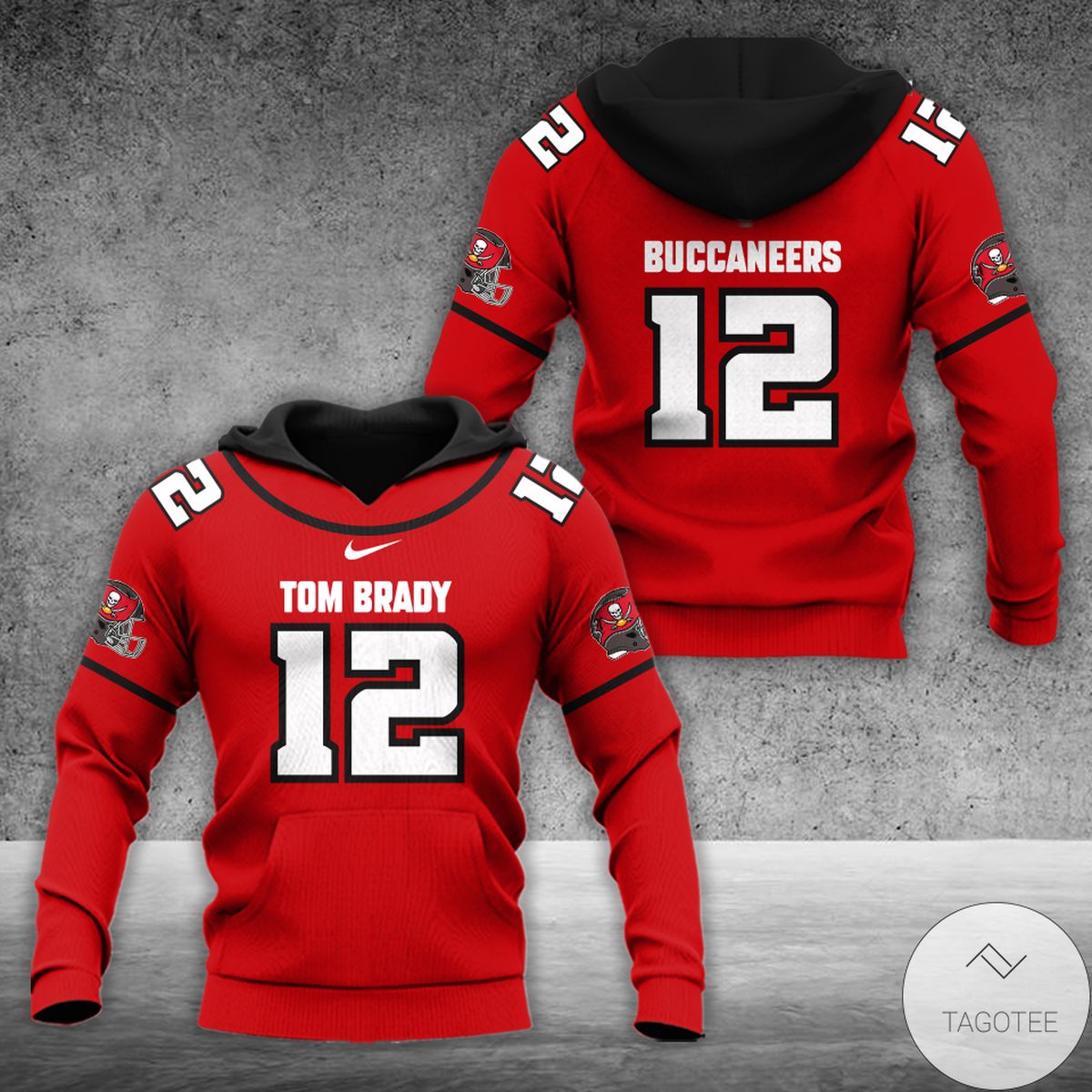 Buccaneers 12 Tom Brady 3D Hoodie Buccaneers 12 Tom Brady 3D Hoodie