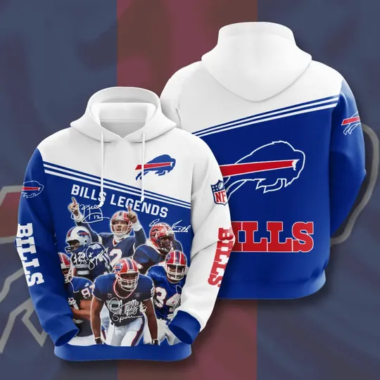 Buffalo Bills Legend All Over Print 3D Hoodie Buffalo Bills Legend All Over Print 3D Hoodie