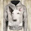 Bull Terrier Face All Over Print 3D Hoodie