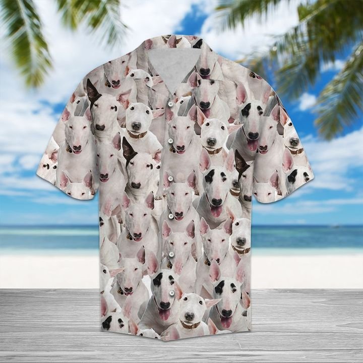 Bull Terrier Hawaiian Shirt Summer Button Up Bull Terrier Hawaiian Shirt Summer Button Up