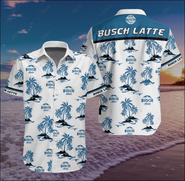 Busch Latte Beer Logo Hawaiian Shirt Busch Latte Beer Logo Hawaiian Shirt