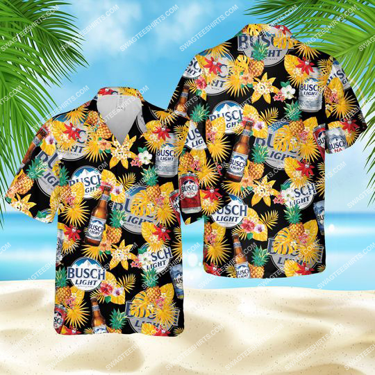 Busch Light Beer Pineapple Summer All Over Print Hawaiian Shirt Busch Light Beer Pineapple Summer All Over Print Hawaiian Shirt