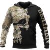 Camo Skull Valknut Heathen Hoodie 3D