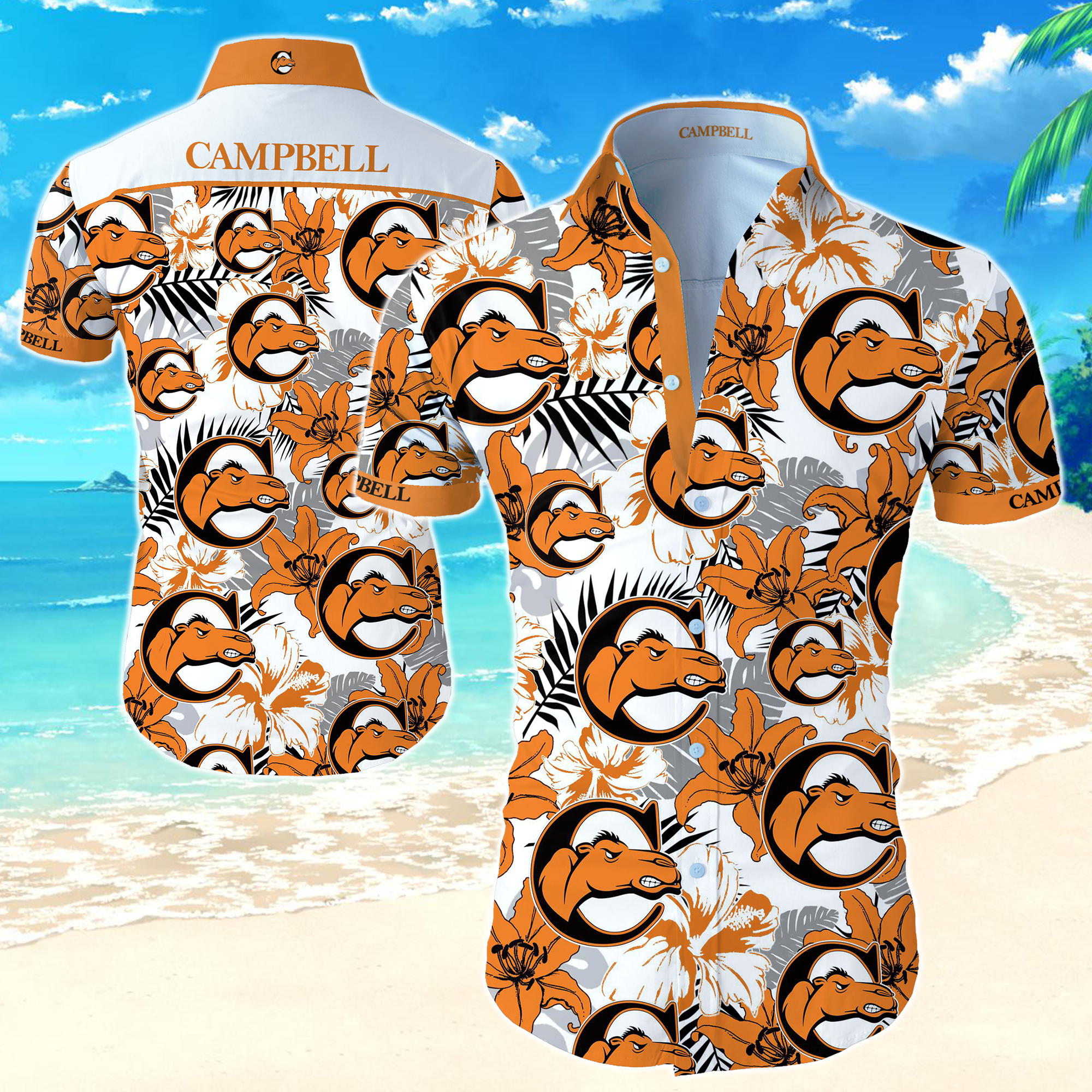 Campbell Fighting Camels Hawaiian Shirt Summer Button Up Campbell Fighting Camels Hawaiian Shirt Summer Button Up