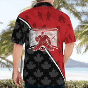 Canadian Ice Hockey Player Hawaiian Shirt