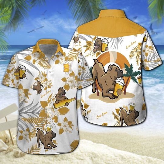 Cane Corso Beer Hawaiian Shirt Summer Button Up Cane Corso Beer Hawaiian Shirt Summer Button Up