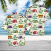 Caravan Green Palm Trees Hawaiian Shirt Summer Button Up