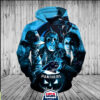 Carolina Panthers Halloween Horror Night 3D Pullover Hoodie