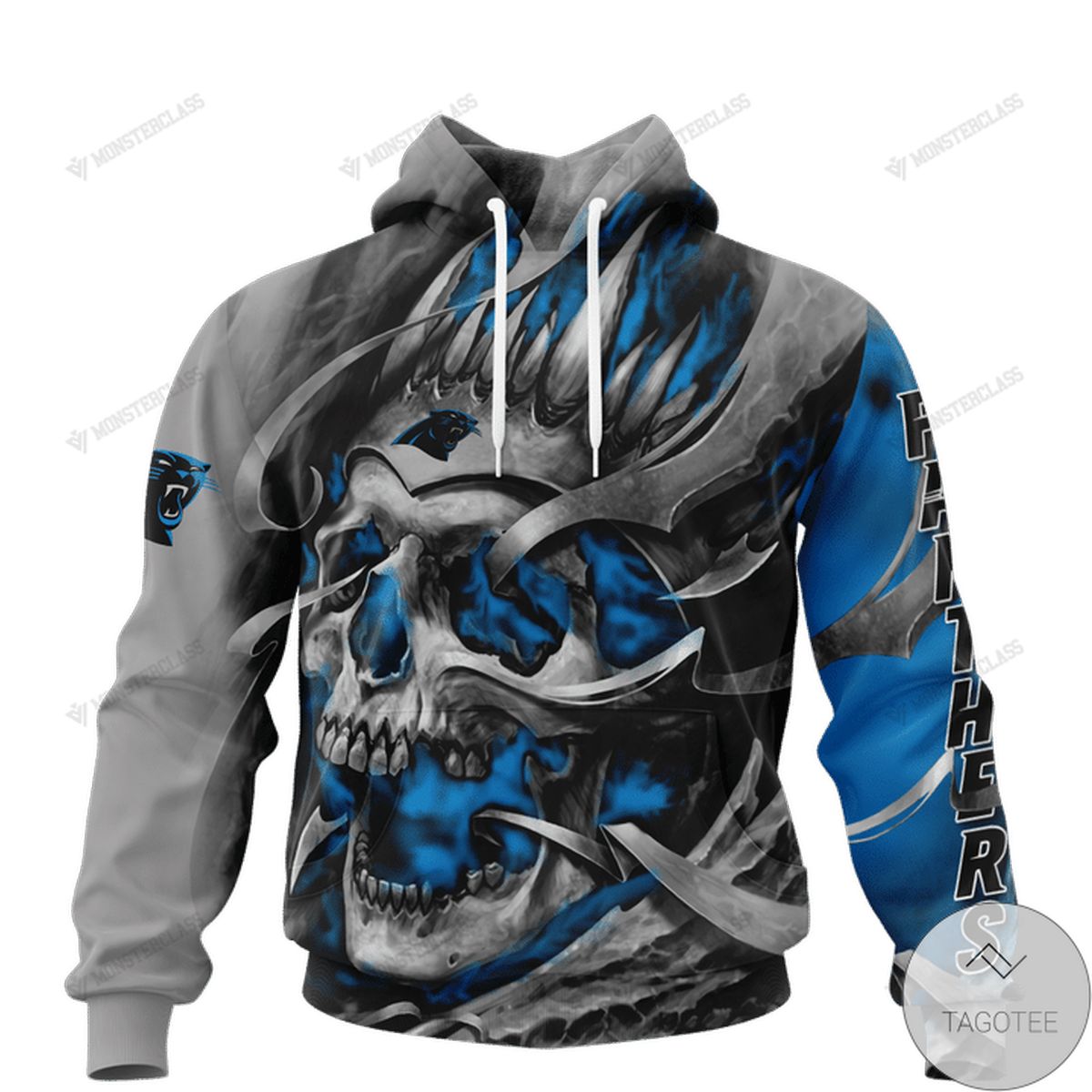Carolina Panthers Skull Jersey 3D Hoodie Carolina Panthers Skull Jersey 3D Hoodie