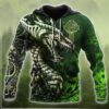 Celtic Dragon Tattoo All Over Printed 3D Hoodie