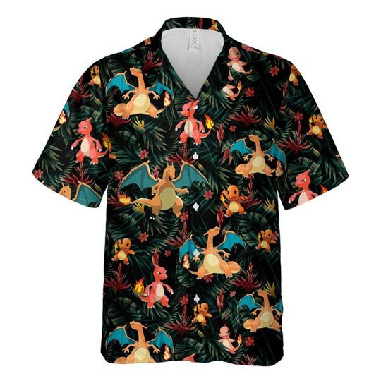 Chamander Evolution Hawaiian Shirt Chamander Evolution Hawaiian Shirt