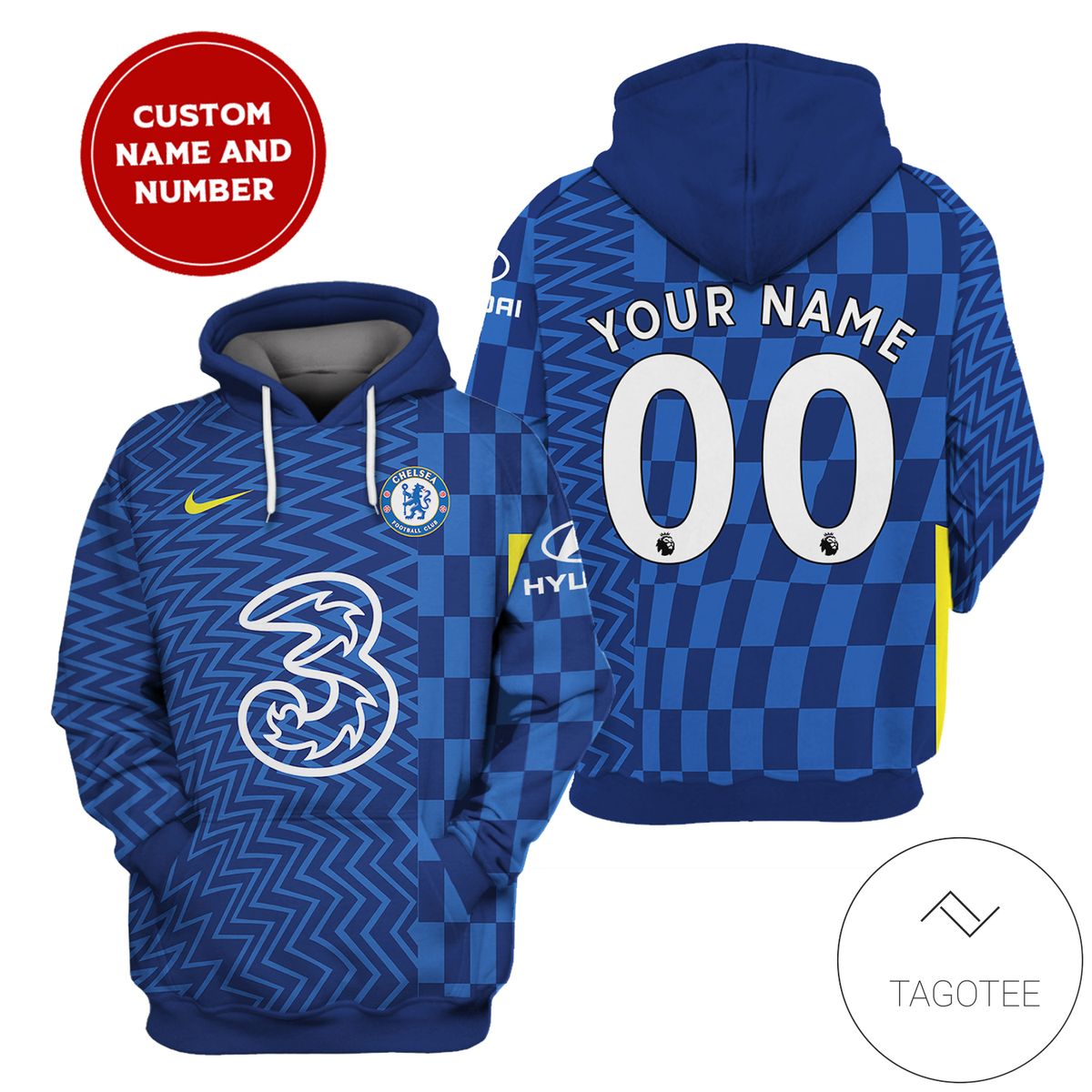 Chelsea Football Club Geometric Pattern Hoodie Chelsea Football Club Geometric Pattern Hoodie