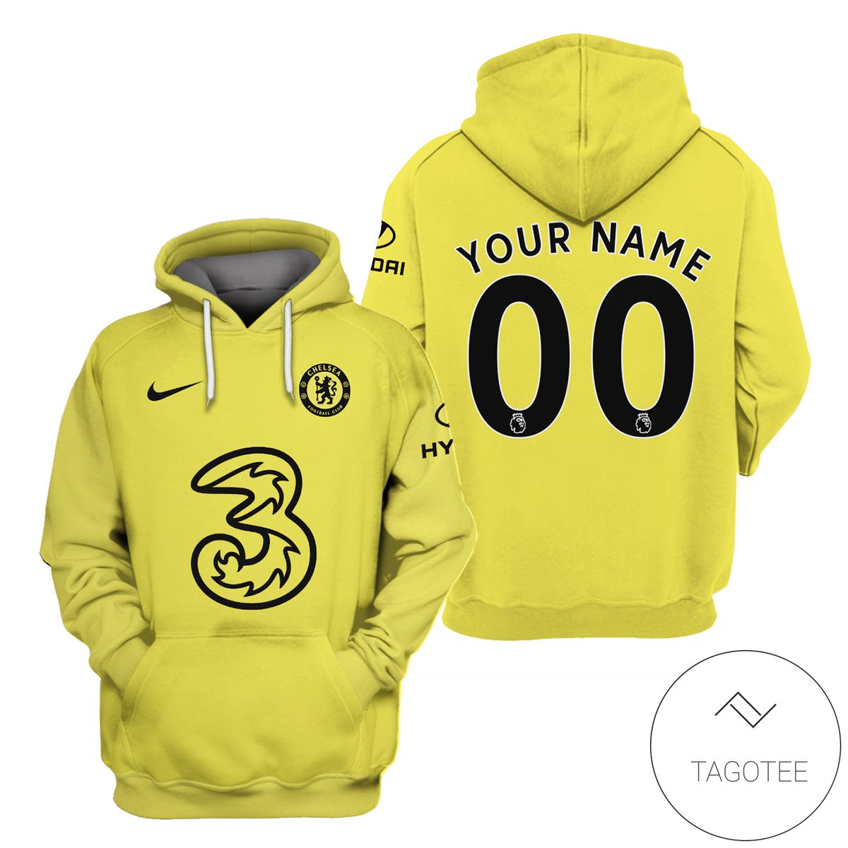 Chelsea Football Club Yellow Hoodie- Tagotee Chelsea Football Club Yellow Hoodie- Tagotee