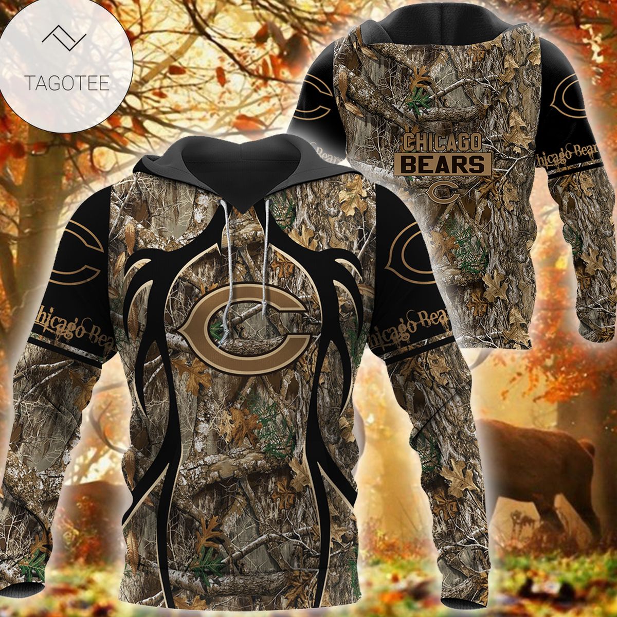 Chicago Bears Nfl Hunting Camouflage Hoodie Chicago Bears Nfl Hunting Camouflage Hoodie
