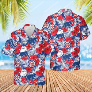 Chicago Cubs And Hibiscus Flower All Over Print Hawaiian Shirt