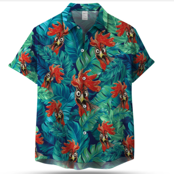 Chicken Seamless Pattern Hawaiian Shirt Chicken Seamless Pattern Hawaiian Shirt