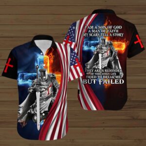Christian Knight Jesus I Am Son Of God Hawaiian Shirt And 3D Hoodie