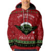 Christmas Baby Yoda The Season To Be Jolly It Is 3D Shirt