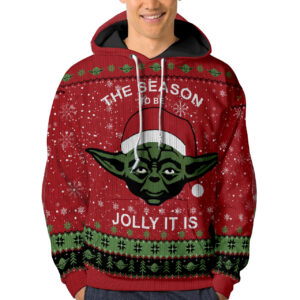 Christmas Baby Yoda The Season To Be Jolly It Is 3D Shirt