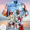 Christmas Santa Loves Music And Guitar Hawaiian Shirt