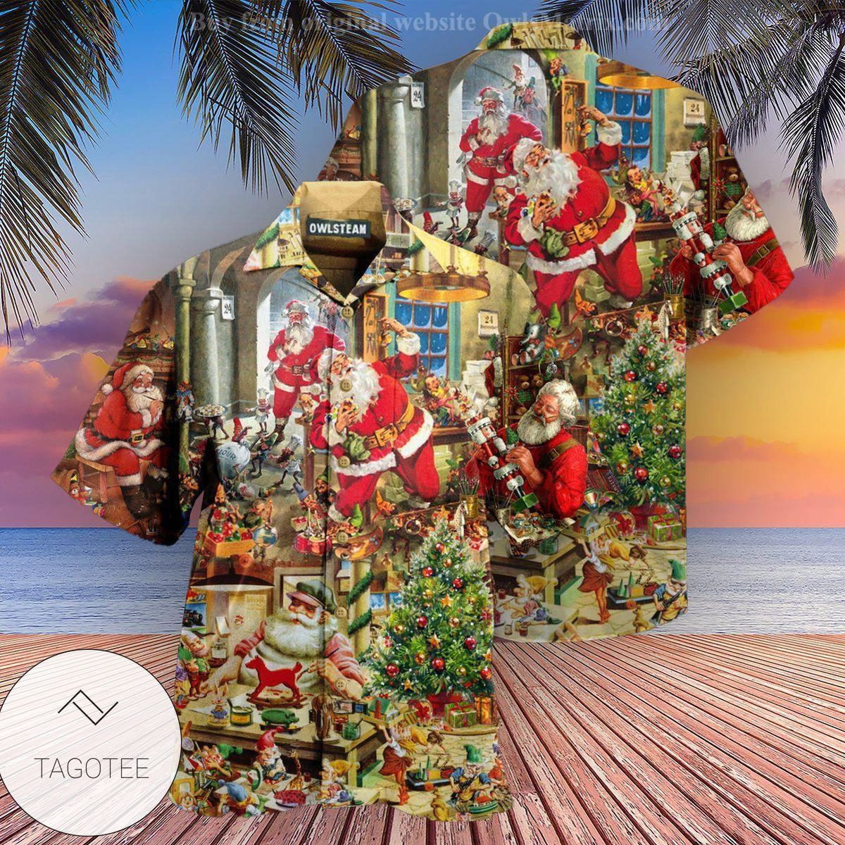 Christmas Santa’S Toy Workshop Edition Hawaiian Shirt Christmas Santa’S Toy Workshop Edition Hawaiian Shirt