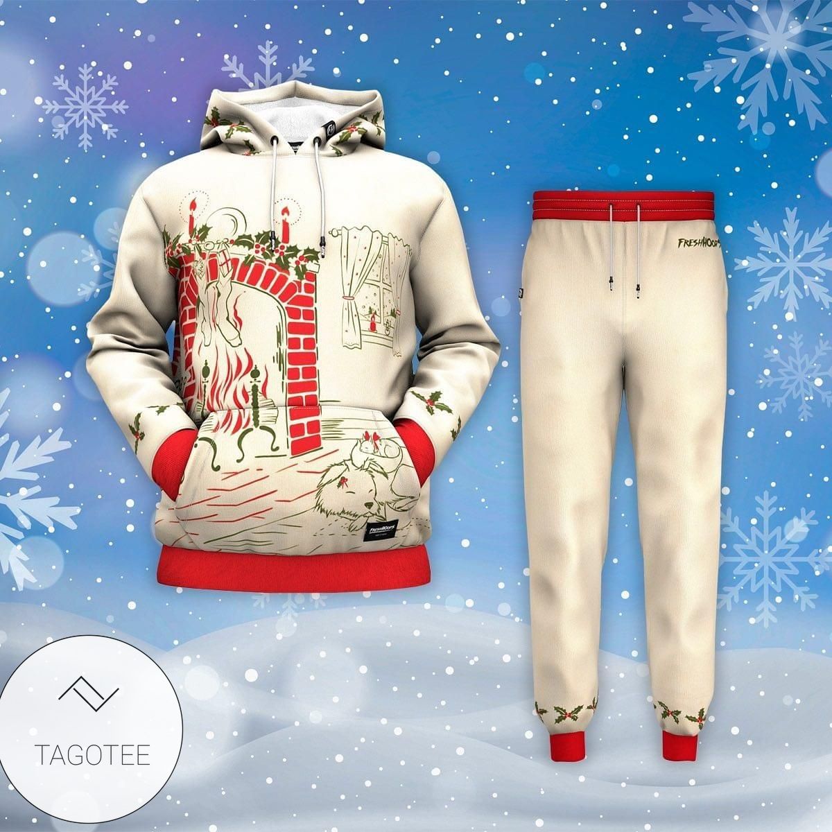 Christmas Vibe Fireplace Hoodie And Pants Christmas Vibe Fireplace Hoodie And Pants