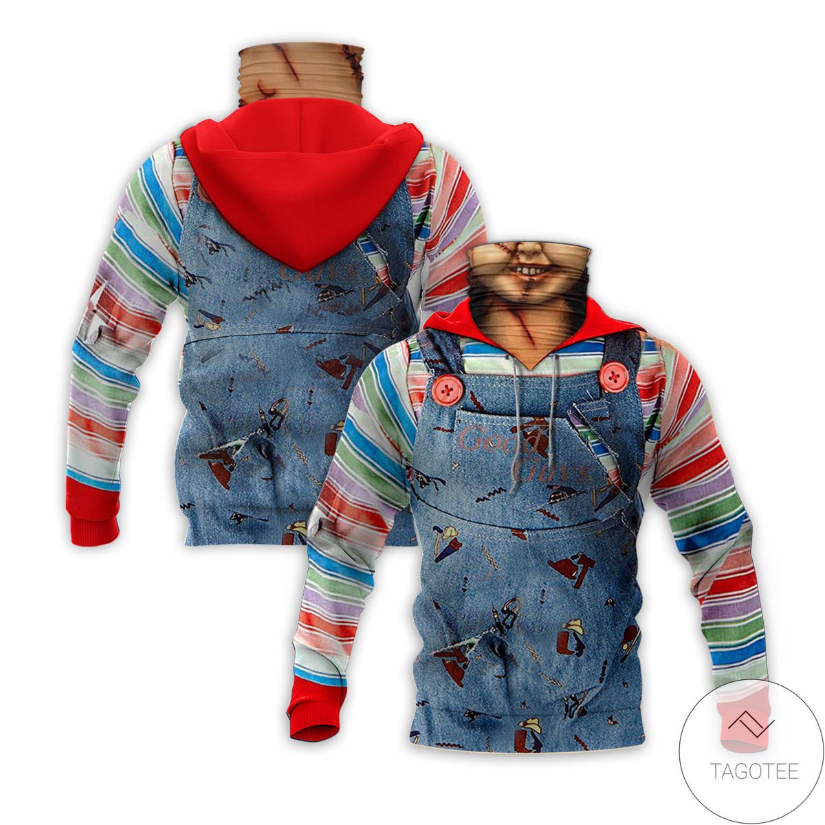 Chucky Halloween Mask Hoodie Chucky Halloween Mask Hoodie