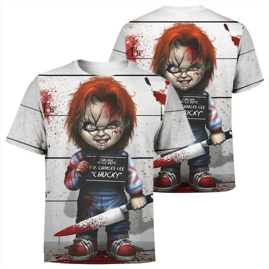 Chucky Horror Doll 3D Shirt And Hoodie Chucky Horror Doll 3D Shirt And Hoodie