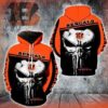 Cincinnati Bengals Nfl Punisher Skull 3D Hoodie