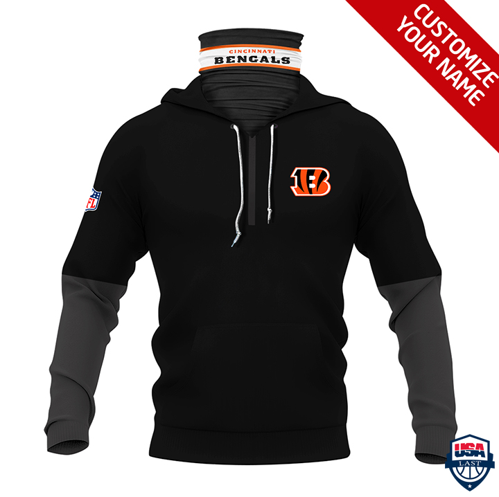 Cincinnati Bengals Ver 01 Personalized 3D Mask Hoodie Cincinnati Bengals Ver 01 Personalized 3D Mask Hoodie