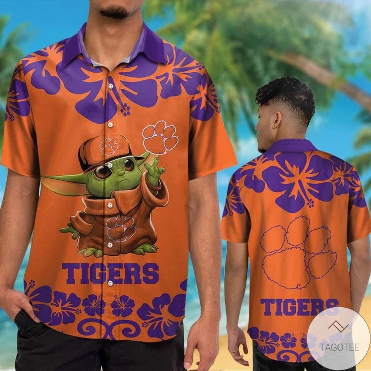 Clemson Tigers Baby Yoda Hawaiian Shirt Clemson Tigers Baby Yoda Hawaiian Shirt