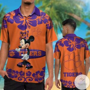 Clemson Tigers & Minnie Mouse Hawaiian Shirt