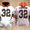 Cleveland Browns Custom Name Baseball Hoodie