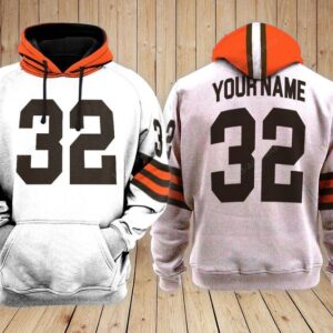 Cleveland Browns Custom Name Baseball Hoodie