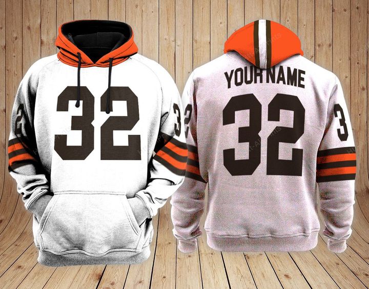 Cleveland Browns Custom Name Baseball Hoodie Cleveland Browns Custom Name Baseball Hoodie