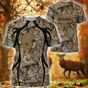 Cleveland Browns Nfl Camo 3D Shirt