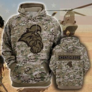Coastal Carolina Chanticleers 3D Camo Veteran Hoodie