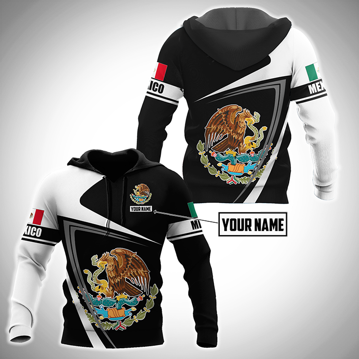 Coat Of Arms Of Mexico Custom Name 3D T Shirt And Hoodie Coat Of Arms Of Mexico Custom Name 3D T Shirt And Hoodie