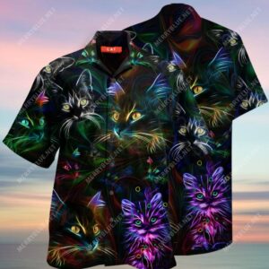 Colorful Cat All Over Printed Hawaiian Shirt